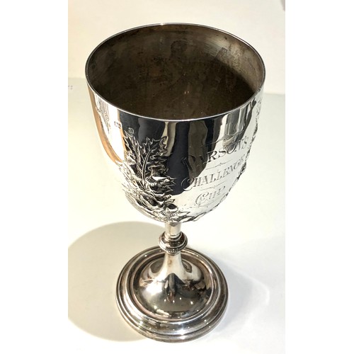 18 - Large antique silver the Parsons challenge cup Birmingham silver hallmarks measures approx height 26... 
