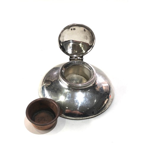 7 - Hallmarked sterling silver inkwell