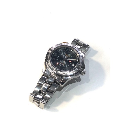 250 - Boxed Breitling 1884 colt automatic chronometre automatic GMT 500m/1650ft gents wristwatch box and p... 