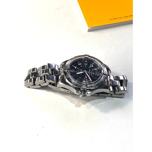 250 - Boxed Breitling 1884 colt automatic chronometre automatic GMT 500m/1650ft gents wristwatch box and p... 