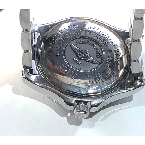 250 - Boxed Breitling 1884 colt automatic chronometre automatic GMT 500m/1650ft gents wristwatch box and p... 