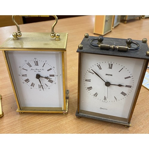 86 - Selection of 6 carriage clocks, all battery operated, untested