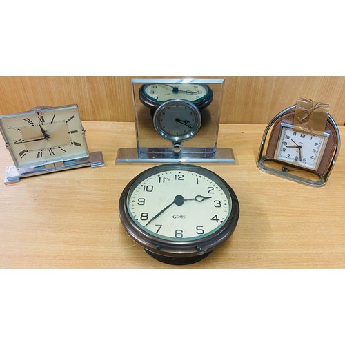 108 - Selection of various retro mantle and wall clocks, all untested