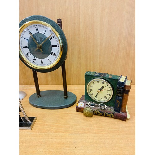 46 - Selection 5 mantle quirky clocks, all untested