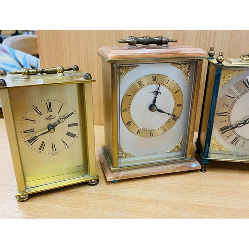 75 - Selection 6 battery operated carriage clocks, all untested