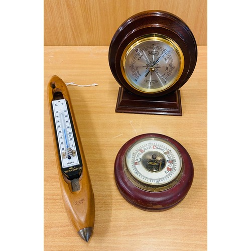 87 - Selection 3 vintage barometers, all untested