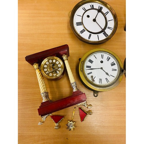 78 - 5 Vintage and antique clocks, all in need of repair