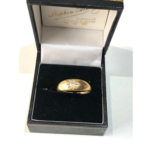 160 - Antique 18ct gold diamond band ring chester HM weight 4.8g