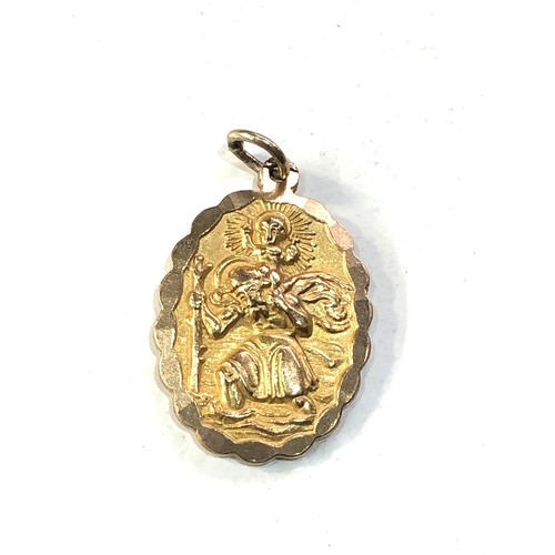 201 - 9ct gold Georg Jensen st christopher pendant weight 4g