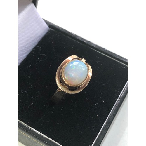 145 - 14ct gold opal ring weight 3.3g