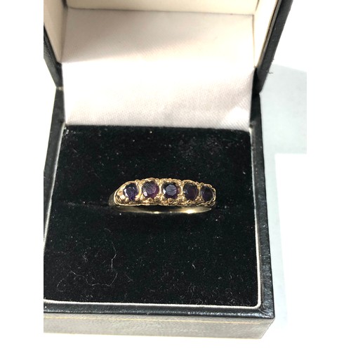 118 - 9ct gold amethyst set ring weight 2.2g