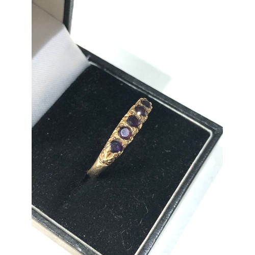 118 - 9ct gold amethyst set ring weight 2.2g