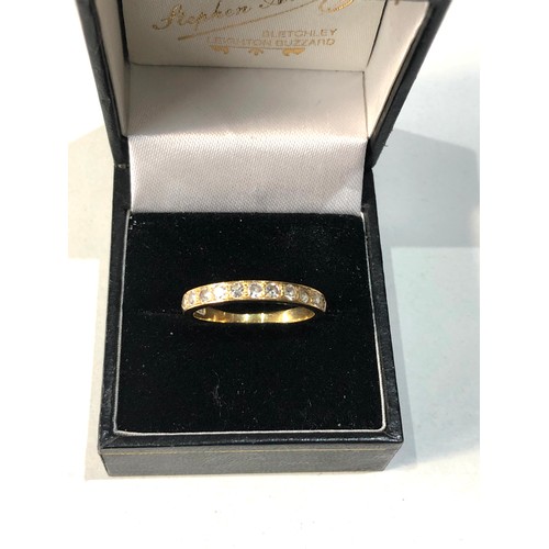 176 - 22ct gold diamond half eternity ring weight 4g