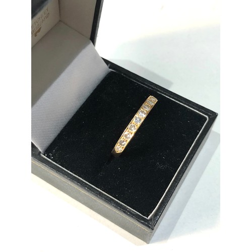 176 - 22ct gold diamond half eternity ring weight 4g