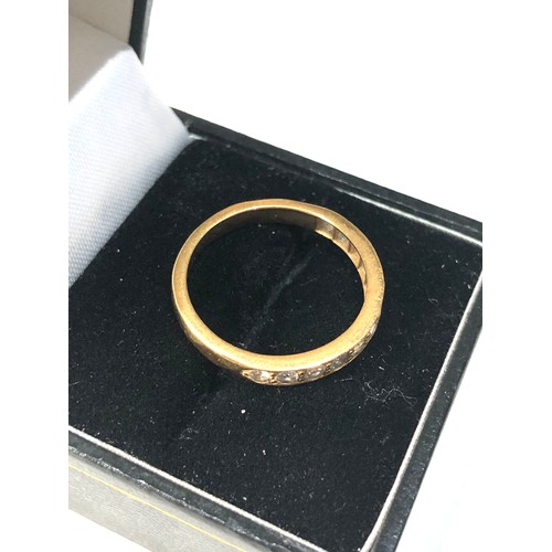 176 - 22ct gold diamond half eternity ring weight 4g