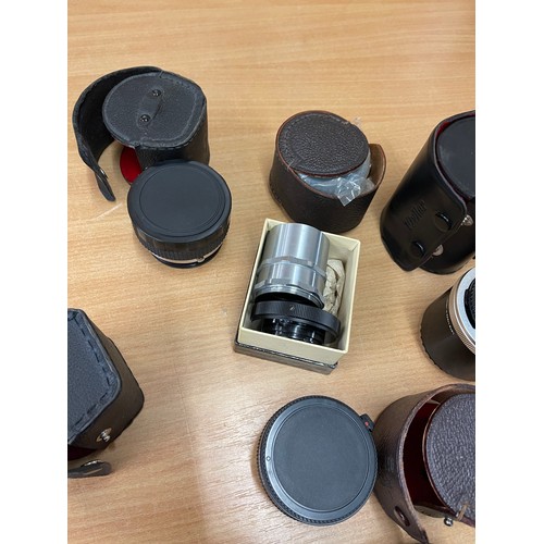 10 - Selection of lenses to include Teleconverter lense b200/bc, aldis anastigmat, vivitar mc tele conver... 