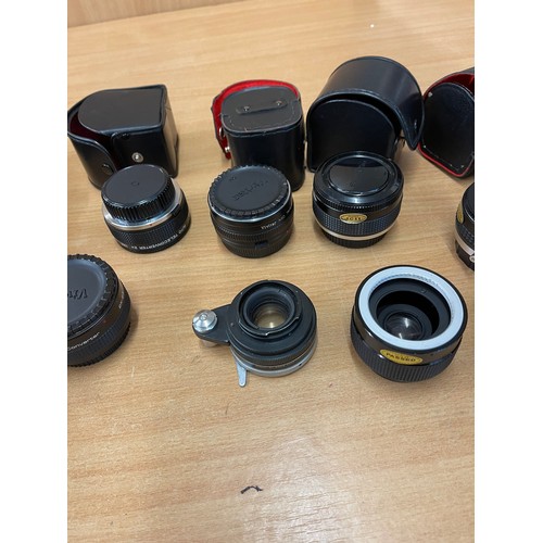 45 - 2 x Komura Telemor 95 II lens 7.K.M.C for PKm, vivitar MC tele converter, Jessop teleconverter 2x OM... 