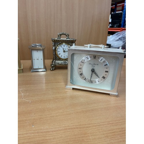 4 - Selection of 6 battery operated carriage clocks, all untested