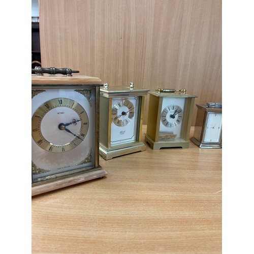 4 - Selection of 6 battery operated carriage clocks, all untested