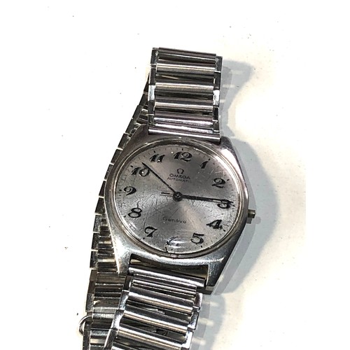 73 - Vintage omega automatic Geneve  gents wristwatch watch is ticking but no winder as shown no warranty... 