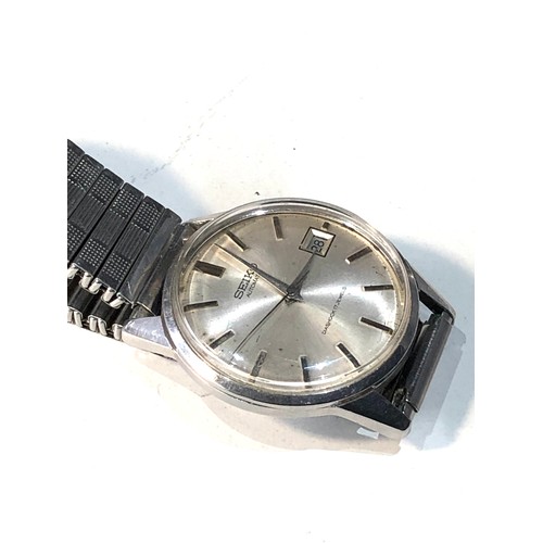 90 - Vintage  Seiko  Diashock Mens 36mm Steel Automatic Watch 7625-1991 watch is ticking but no warranty ... 