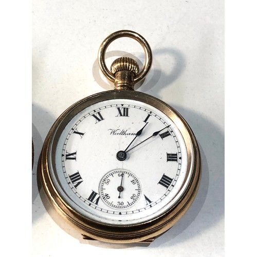 103 - 2 antique gold plated fob watches non working order