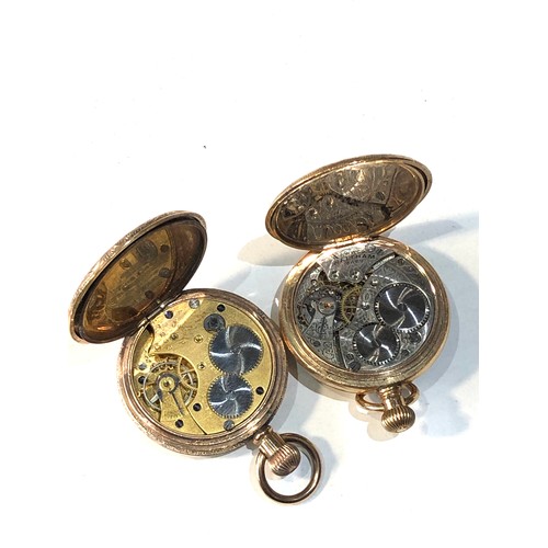 103 - 2 antique gold plated fob watches non working order