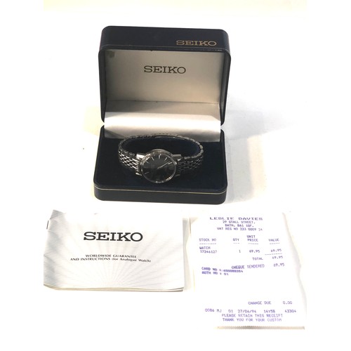 98 - Vintage Boxed Seiko automatic sea horse 7625-8031 gents wristwatch watch is ticking but no warranty ... 