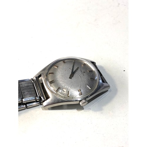 99 - Vintage Zenith gents wristwatch watch is not ticking  no warranty given  related wear spares or repa... 