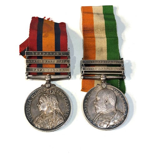 498 - Boer war medal pair to 13780 pte f Edwards R.A.M.C