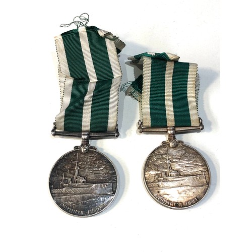 500 - 2 GV1 navy long service medals and ribbons medals to brothers 8056 c.j.reid r.n.r and 9797 b.w.reid ... 