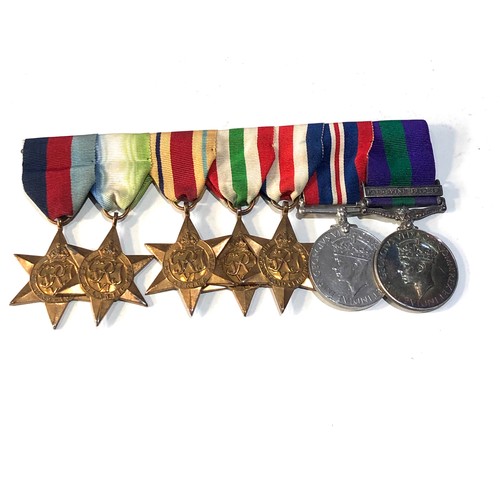 501 - ww2 medal group includes Palestine medal has been erased