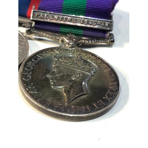 501 - ww2 medal group includes Palestine medal has been erased