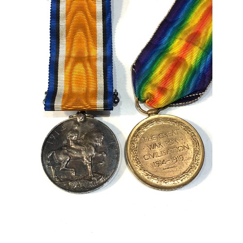 502 - ww1 medal pair to 180490 gunner j knowles royal artillery