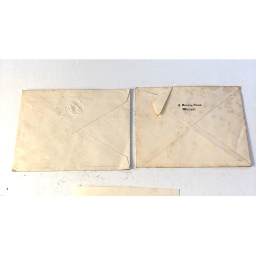 492 - 3 original 1950s letters from Buckingham palace and 10 downing street with winston churchill signatu... 