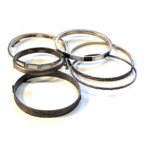 465 - selection of vintage silver bangles weight 66g