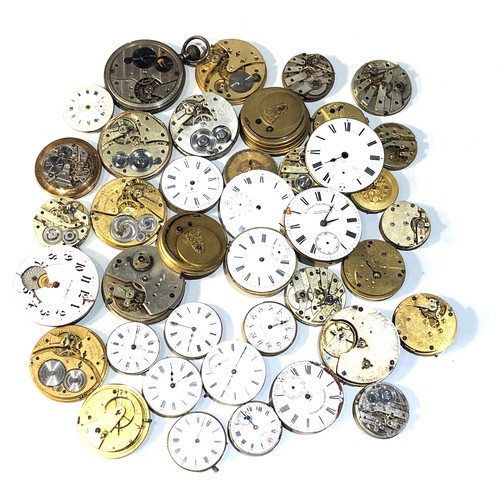 107 - Collection of antique pocket watch parts and spares