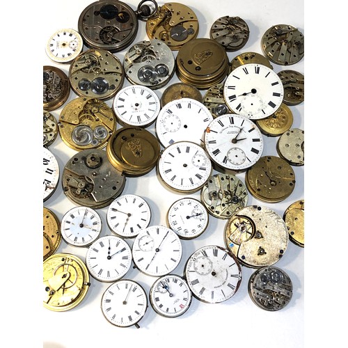 107 - Collection of antique pocket watch parts and spares