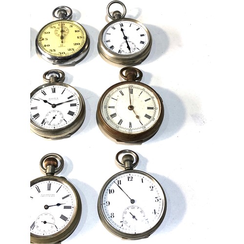 108 - 9 antique / vintage pocket watches parts spares or repair