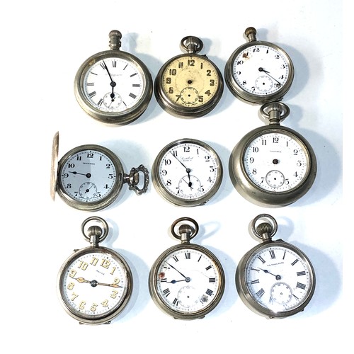 109 - 9 antique / vintage pocket watches parts spares or repair