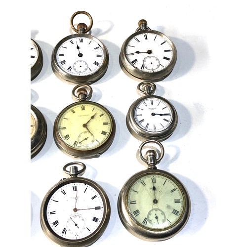 110 - 9 antique / vintage pocket watches parts spares or repair