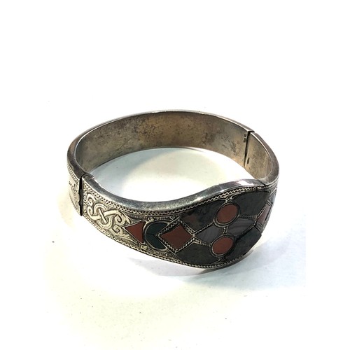 378 - Victorian Scottish silver and agate bracelet