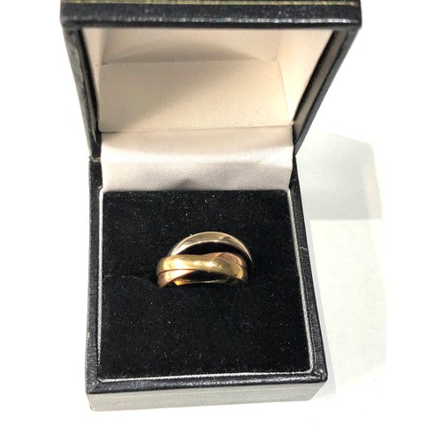 404 - 9ct gold russian roll over wedding band 3.9g