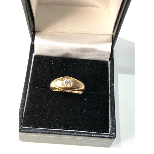 408 - 18ct gold diamond band ring 4.5g