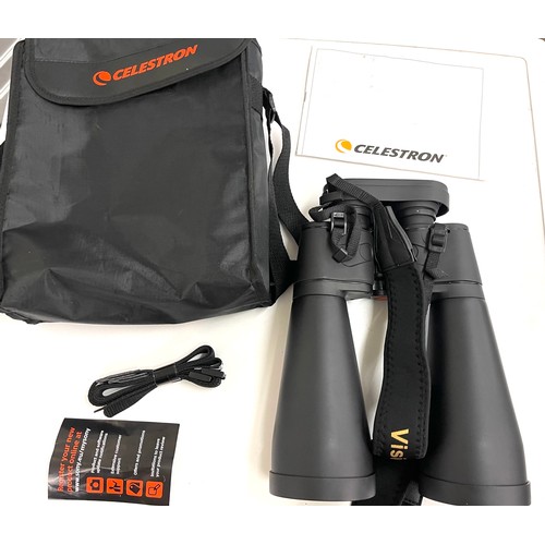 534 - Pair of Celestron sky master binoculars in case