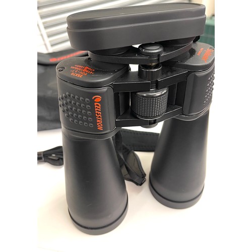 534 - Pair of Celestron sky master binoculars in case