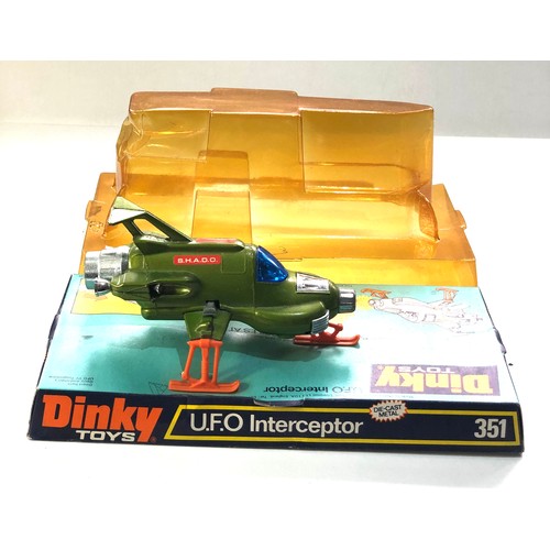 528 - Dinky toys U.F.O interceptor  351 in original bob and cover in greta condition but has no missiles