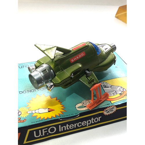 528 - Dinky toys U.F.O interceptor  351 in original bob and cover in greta condition but has no missiles