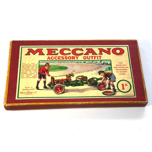 531 - Early Meccano accessory outfit 1a box in good condition please see images for details