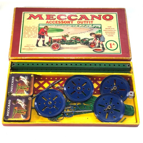 531 - Early Meccano accessory outfit 1a box in good condition please see images for details